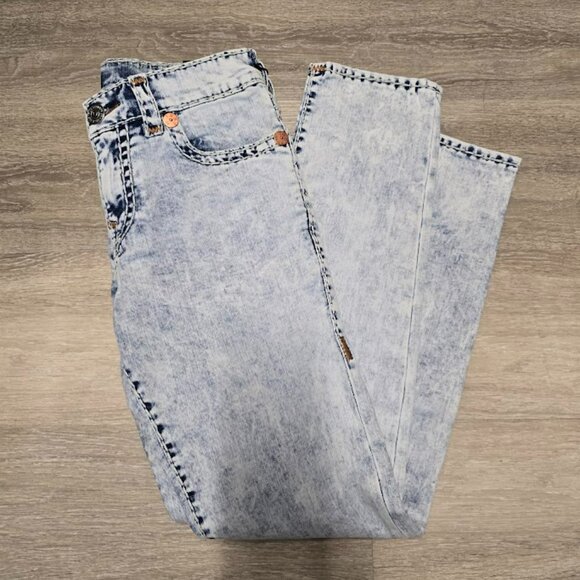 TRUE RELIGION ROCCO ACID WASH SKINNY JEAN 32" - Picture 6 of 7